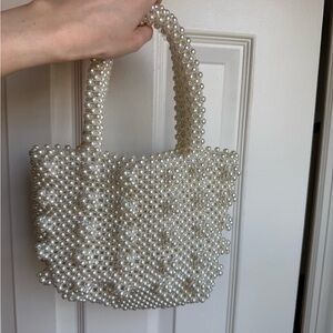Elegant Pearl Beaded Mini Bag